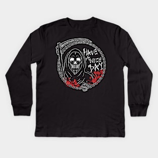 prayer from the realm of the dead Kids Long Sleeve T-Shirt